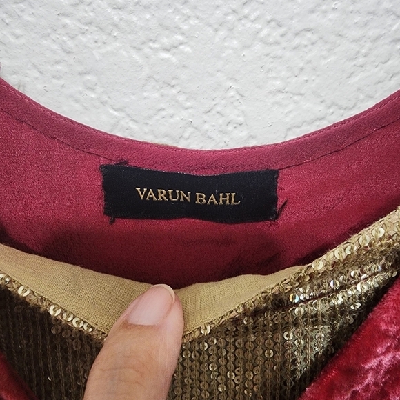 Anthropology Varun Bahl Boho Sequin Embroidered Fit & Flare Dress Size S - Picture 8 of 13